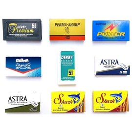 Astra Derby Shark Permasharp 50 Razor Blades Set 9 Different Blade Types