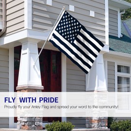 Anley Fly Breeze 3x5 Foot Black and White American Flag - Vivid Color and Fade Proof - Canvas Header and Double Stitched - Recession USA Flags Polyester with Brass Grommets 3 X 5 Ft