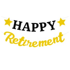 bng-bng Happy Retirement Bunting Banner Retired Party Decoration The Legend Has Retired Banner for Women Men Retirement Party Supplies Decorations Photo Backdrop Black Gold