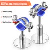 WYSIWYKA 6PCS 304 Stainless Steel Wall Mount Ceiling Mount Pipe