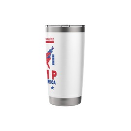Trump 2024 We Saved America Red Presidential Election Map Stainless Steel Insulated Tumbler