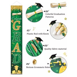 Unbranded Green & Gold Graduation Decoration Indoor/ Outdoor