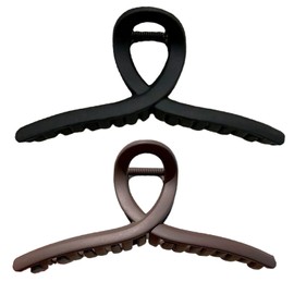 Hair Clips, Set of 2, 5.9 inches (15 cm), Large and Sturdy, Will Not Damage Hair, Suitable for People with a Lot of Hair, Stylish, Simple, Rustproof, Durable, Hair Ornament, Commute, Outing, Gift