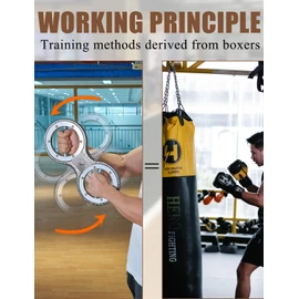 Burn Machine Rotator 6/10/12/15 LB, Arm & Forearm Upper Body Trainer | 360° Rotation; Adjustable Resistance; Full-Body & Boxing Training for Arm & Shoulder Strength