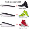 Olukssck 1 Pair Gel Height Shoe Insoles Raiser, Invisible Insoles,