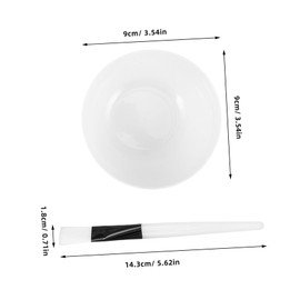 Baluue 4 Sets Mask Tools Face Mask Making Kit Cosmetic Mixing Bowl Clay Mask Applicator Mask Mixing Bowl Mud Mask Applicator Face Tools for Skincare Applicator Mask Plastic White