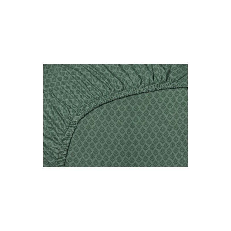 Pip Studio Percale Fitted Sheet Thousand Leaves Colour Green Size
