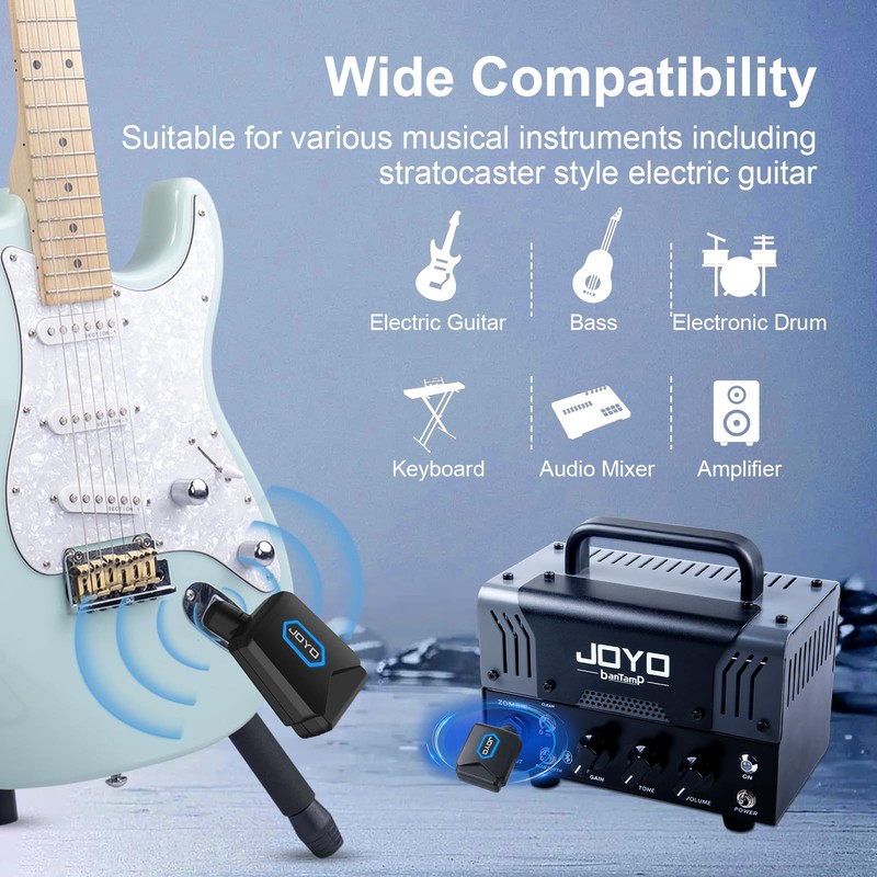 5.8Ghz Wireless Guitar Transmitter Receiver Guitar System with Charging Box