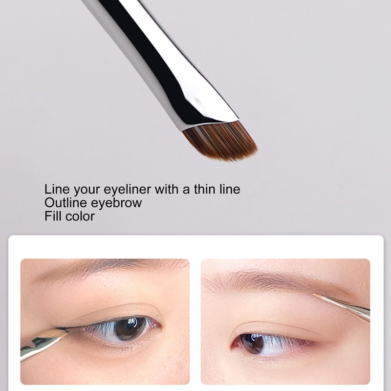 10pcs Sickle Eyeliner Brush Double Ended Sickle Eyeliner Detail Brush