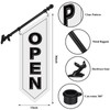 Jetec 2 Pack Open Flags with Pole Kit Heavy Duty