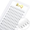 B&Q Ready-to-Use Fan Eyelashes, 5D-C-0.10-9-15 Mix, Pointed Base, Lash Extensions,