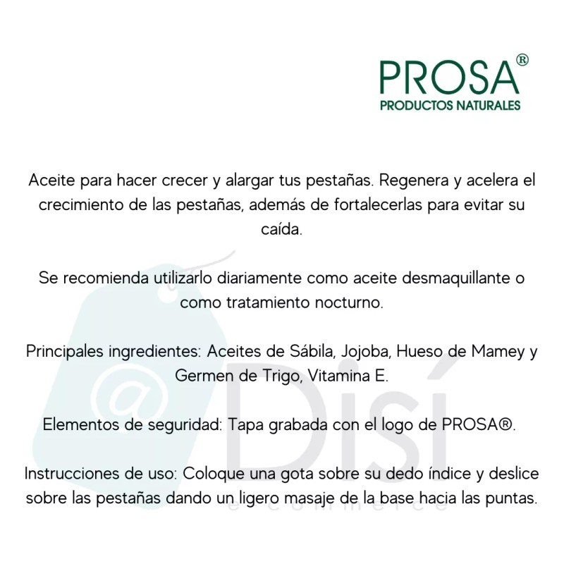 Prosa 5 Pack Aceite Crece Pestañas 15 Ml Prosa 4