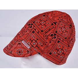 Comeaux Caps Reversible Welding Cap Red Bandana - Size 7