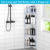 HuggieGems 4 Tier Floor Standing Corner Shower Caddy Organizer Shelf