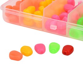 Yuecoom 100Pcs Artificial Corn Soft Fishing Lures – 5-Color PVC Carp Bait Set with Attractive Flavor, & Sharp Hooks for Freshwater Fishing (Accessories Kit)