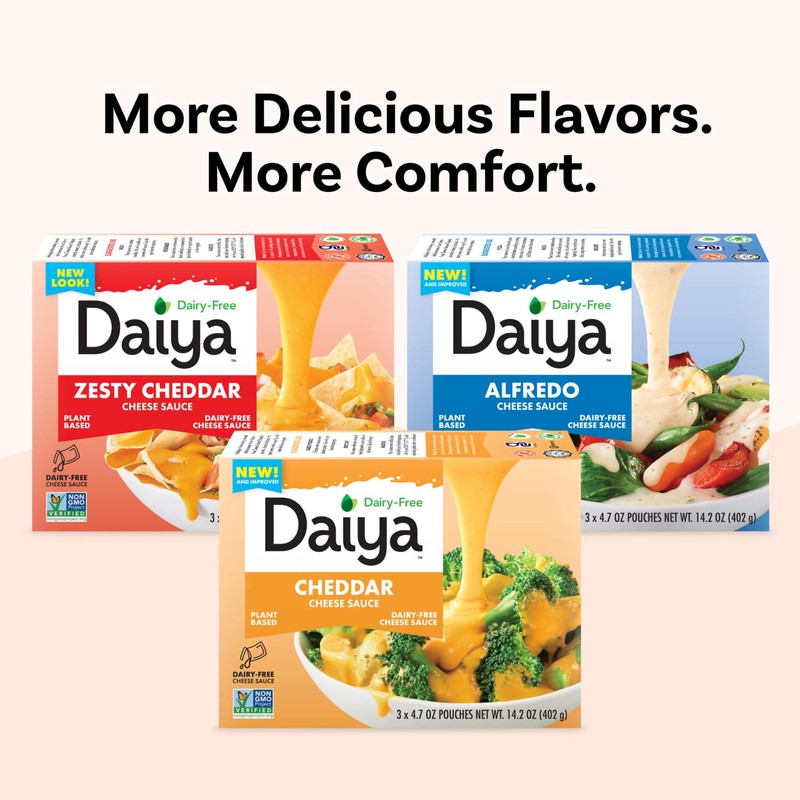 Daiya Dairy Free Zesty Cheddar Cheese Sauce, Plant Based Rich,