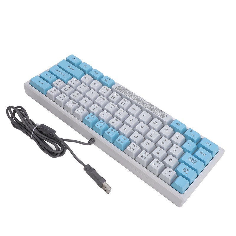 Wired RGB Keyboard Sensitive Operation Quick Response 62 Key White