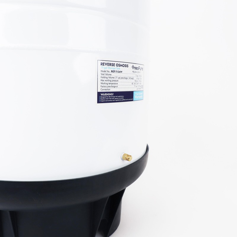 NeoPure 11 Gallon Reverse Osmosis Water Storage Tank, White –