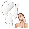 Kit 3 Piezas Guasha Facial Acero Inoxidable Masajes Cuello