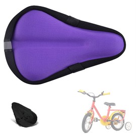 Liyamobu Kids Gel Bike Seat Cushion Cover for Boys & Girls, 9"x6" Breathable & Extra Soft Memory Foam Children Bicycle Saddle Pad with Water&Dust Resistant Cover