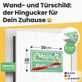 Thank you. Mojito Motivation, Funny Decorative Plastic Sign with Saying - Wall Decoration/Decoration Door, Home, Office, Gift Idea, Birthday Gift, Drinking Games