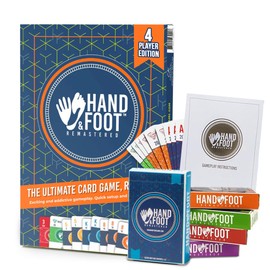 Hand & Foot Remastered 4 Player Edition – Card Game for Adults & Families