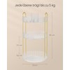 SONGMICS Makeup Organiser Rotating Cosmetic Organiser Round 3 Tier Cosmetic