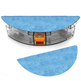 SereneLife PURE CLEAN SereneLife Wet Mop Dust Bin Attachment-Large Capacity 350mL Water Tank and 2 Microfiber Mop Pad-Adjustable Flow Rate-Compatible w/PUCRC660 Smart Robot Vacuum Cleaner-PRTPUCRC6605