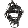 ZETT BLM7175A Baseball Umpire Mask for Boys Soft Baseball, Black