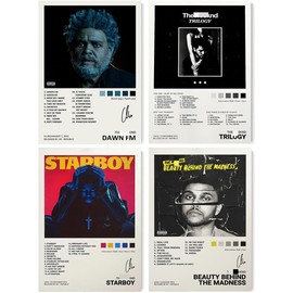 NILK The Weeknd Album Cover Limited Edition Posters (Set of 4) Unframed 8 in x 12 in (20 x 30 cm)