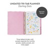 Undated Planner, Tabbed Daily, Weekly and Monthly Planner with Stickers,