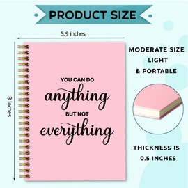 Sixrip You Can Do Anything But Not Everything 160 Blank Pages Pink Spiral Notebook, Funny Coworker Gifts for Women Men, New Job Gifts for Coworker Colleague, Intern Gifts for Her Him