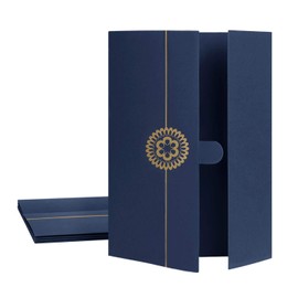 Pack of 5 Certificate Card Protective Cover Document Protector A4 Covers Blue