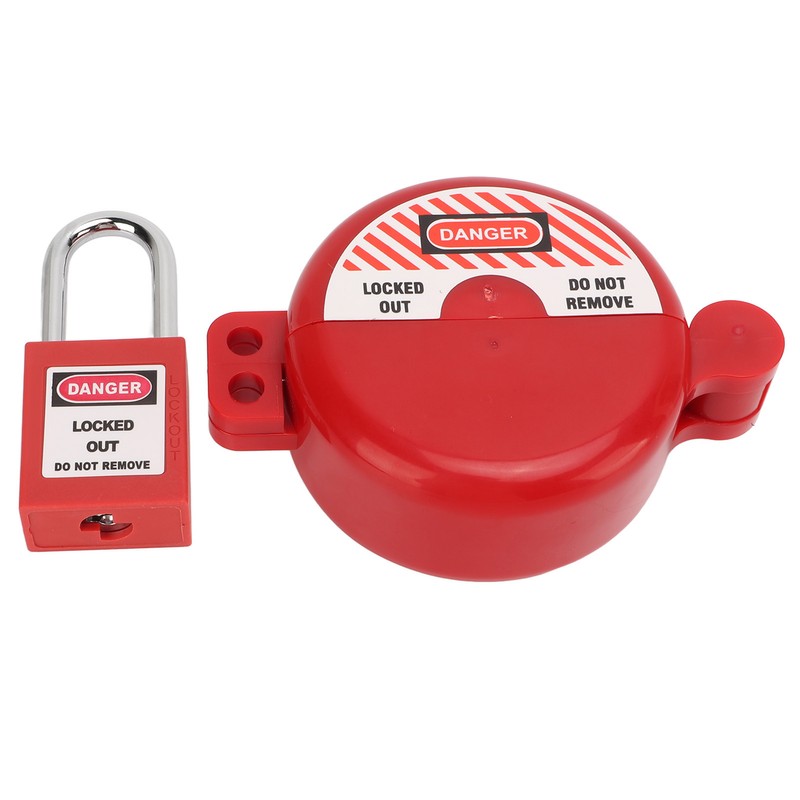 Lockout Tagout Valve Lock with Safety Padlock Heatproof Impact Resistant