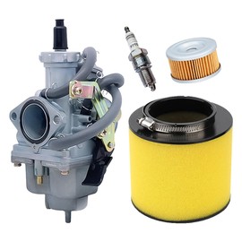 TRX 250 Carburetor Fits for Honda Recon 250 TRX250 TRX250EX TM TE 1997-2007 ATV with Air Filter Spark Plug Carb Tune Up Kit