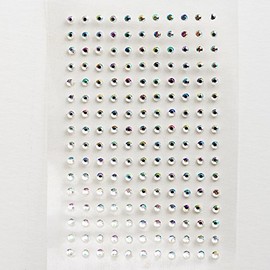 Italian Options - 2mm Iridescent Diamante Rhinestone Gem Crystal Stickers (176 pcs)