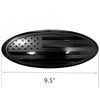 9.5" Front Grille Tailgate Rear Aluminum Overlay American Black Flag