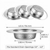 Helect 3-Pack Kitchen Sink Strainer, Stainless Steel Drain Filter with