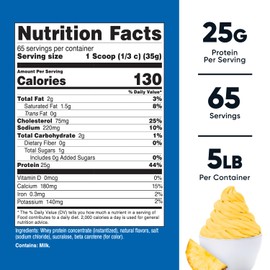 Nutricost Nutricost Whey Protein Powder Pineapple Whip (5 LBS) - Gluten-Free, GMO-Free, from Whey Protein Concentrate