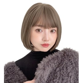 Brightlele Wig, Short Bob, Full Wig for Women, Black and Blonde Hair, Everyday Use tf1704-UK
