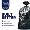 Plasticplace 55-60 Gallon Trash Bags, Heavy Duty Black Garbage Bags,