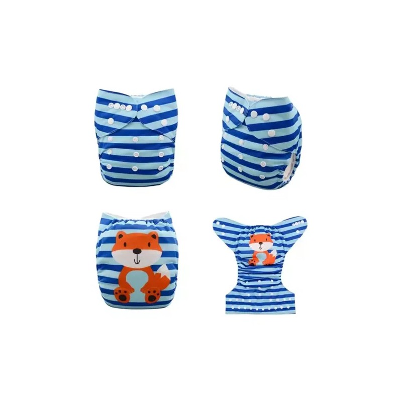 4 Pañales Ecológicos Alva Baby Con Absorbentes Microfibra