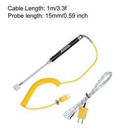 sourcing map Digital Thermocouple Thermometer K Type Temperature Meter (-50 to 1300 °C), with Surface Thermocouple Probe NR-81532A