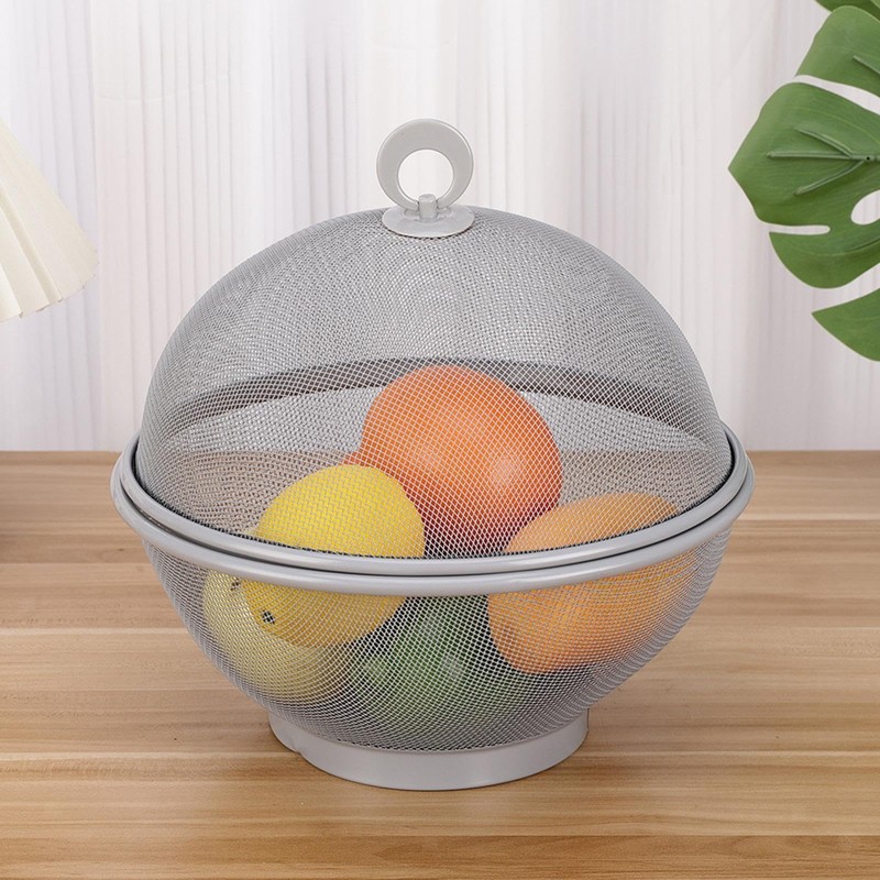 Grey Mesh Fruit Basket & Ring Peeler -Handled Fruit Basket,
