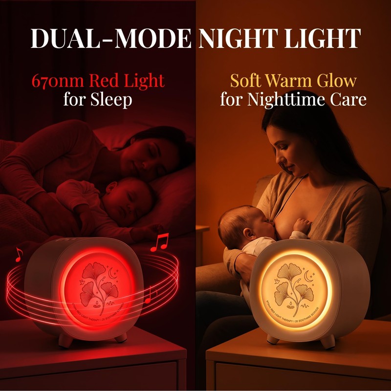 White Noise Machine Sound Machine with 20 Soothing Sounds with