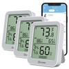Govee Indoor Hygrometer Thermometer 3 Pack, Bluetooth Humidity Temperature Gauge