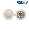 BEK-FIX® Number Plate Screws and Caps Fitting Kit, White Yellow
