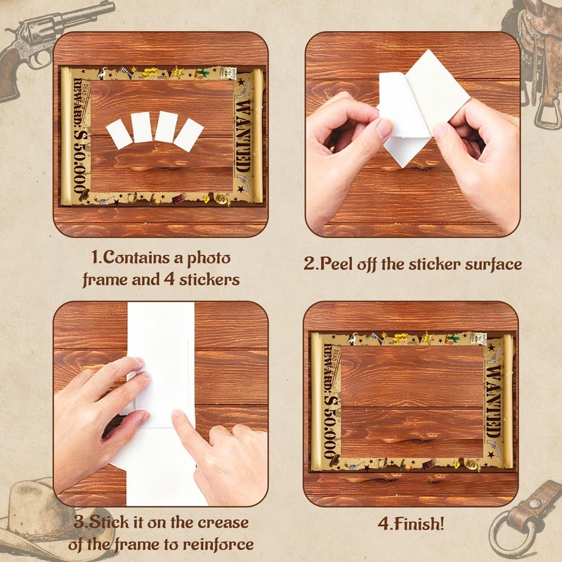 Western Cowboy Photo Booth Props Wild West Wanted Poster Photo
