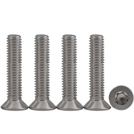 Pack of 25 M4 x 35 Countersunk Screws Torx Stainless Steel 304 Machine Screws Countersunk Screws with Nose Standard Quincunx Fully Threaded Screws for Machine Equipment and Home Furniture