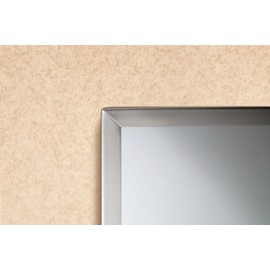 Bobrick 165 Series 430 Stainless Steel Channel Frame Glass Mirror, Bright Finish, 24" Width x 36" Height
